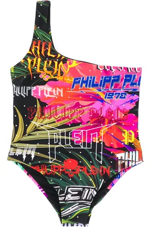 Philipp Plein Maillot de bain Jungle Rock imprimée à design une épaule