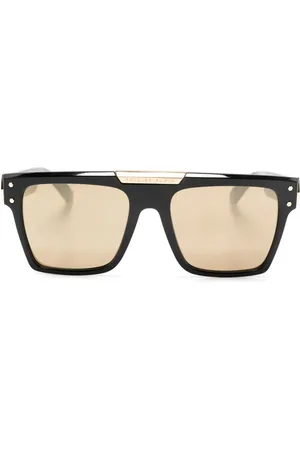 Philipp Plein Lunettes de soleil carrées à plaque logo