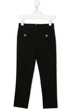 Balmain Pantalon droit à fermeture zippée