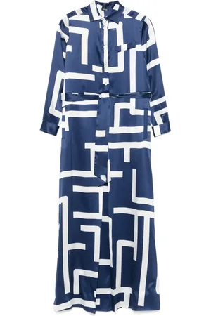 Kiton Robe longue à motif géométrique