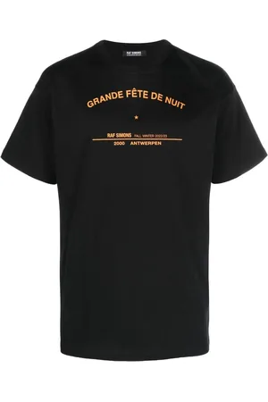 RAF SIMONS T-shirt à slogan imprimé