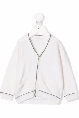 Il gufo Cardigan à bords contrastants