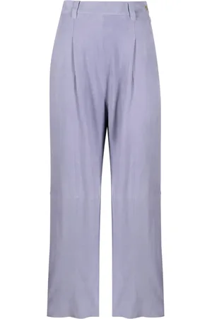 FORTE FORTE Pantalon en daim à taille haute