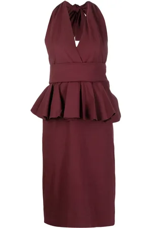 Essentiel Antwerp Robe mi-longue Dorever à taille péplum