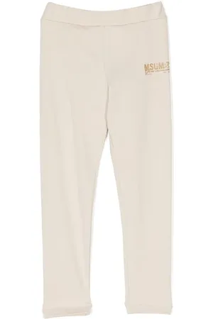 Msgm Legging en coton à logo imprimé