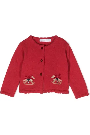 PATACHOU Cardigan en maille intarsia à détail de nœud
