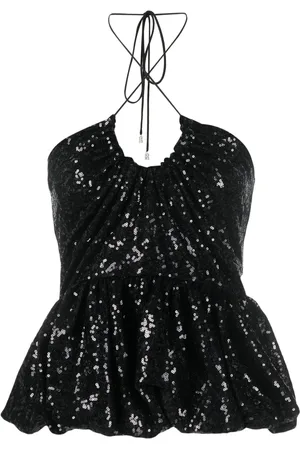 ROTATE Blouse ornée de sequins à dos nu
