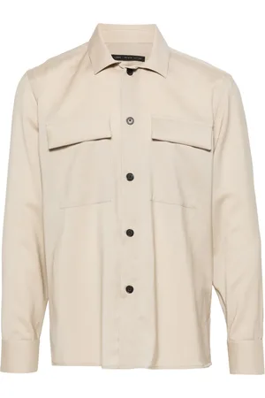 LOW BRAND Chemise en laine vierge à poche poitrine