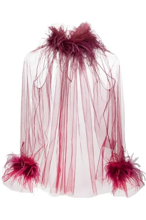 Styland Haut en tulle à ornements de plumes