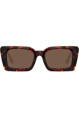 Linda Farrow Lunettes de soleil Nieve à effet écailles de tortue
