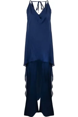Alberta Ferretti Robe asymétrique à col bénitier