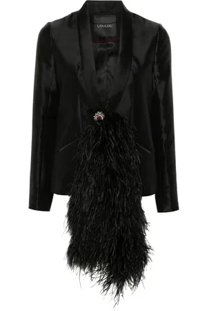 LOULOU Blazer à détail de plumes