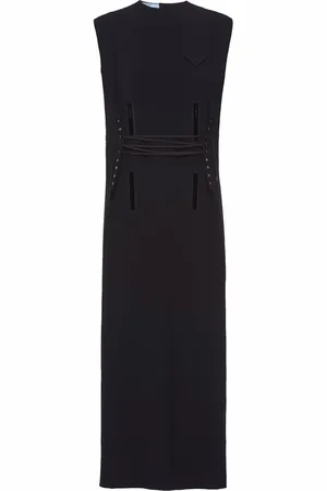 Prada Robe mi-longue à détail de laçage