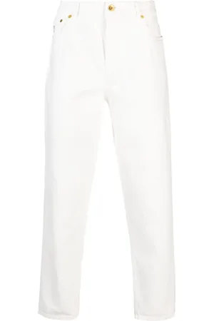 Brunello Cucinelli Jean fuselé à logo brodé