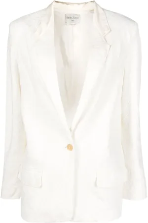 FORTE FORTE Blazer en lin à simple boutonnage