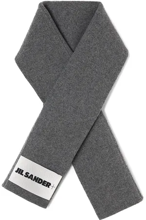 Jil Sander écharpe chiné à logo appliqué