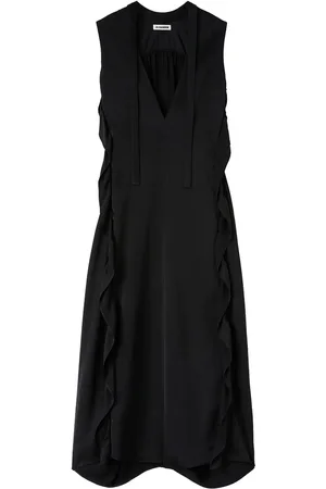 Jil Sander Robe longue à volants