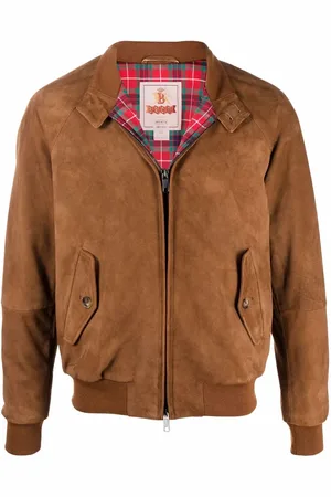 Baracuta Veste bomber en daim à fermeture zippée