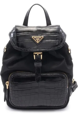 Prada Sac à dos à effet peau de crocodile (années 2020)