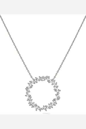 Lark & Berry Collier Veto en or blanc 14ct pavé de diamants