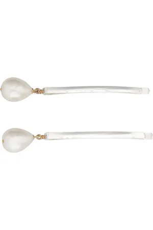 Beatriz Palacios Lot de deux barrettes Pearl Drop