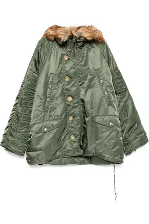 MASTERMIND Manteau en fourrure artificielle à simple boutonnage