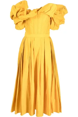 Alexander McQueen Robe à col volanté