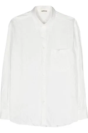 Auralee Chemise en coton à effet froissé