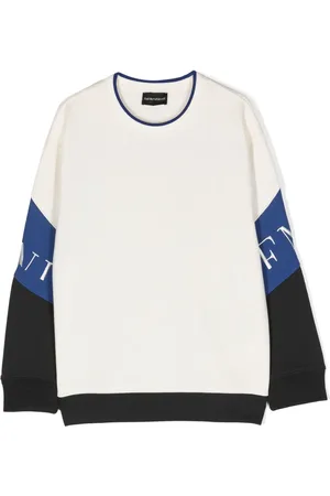 Emporio Armani Sweat colour block à logo brodé