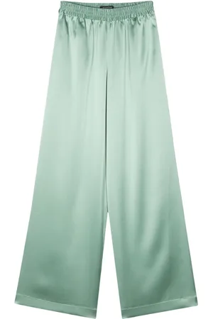 GIANLUCA CAPANNOLO Pantalon palazzo Antonella fini satiné