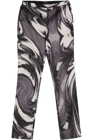 VERSACE Pantalon droit à motif abstrait (années 2000)