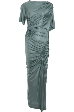Atlein Robe mi-longue asymétrique à fronces