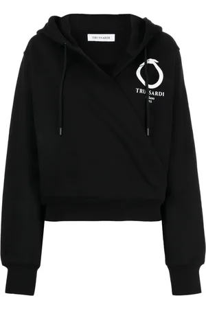 Trussardi Hoodie en coton à logo imprimé
