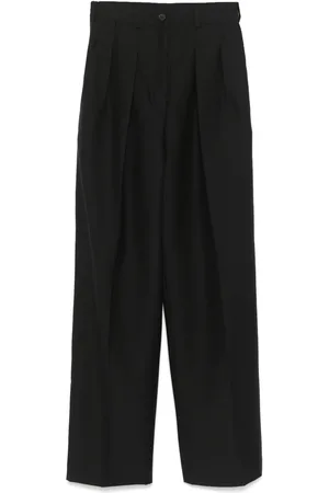 Saint Laurent Pantalon ample à détails plissés