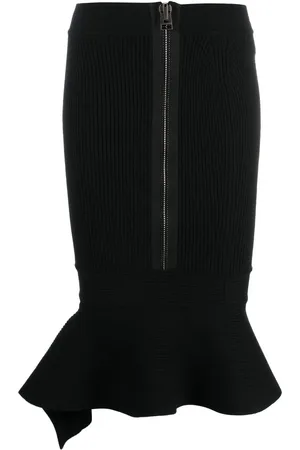 Tom Ford Robe mi-longue en laine vierge à col v