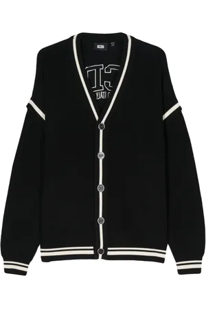 GCDS Cardigan en coton à logo brodé