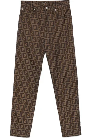 Fendi Pantalon à motif en jacquard (années 1990)