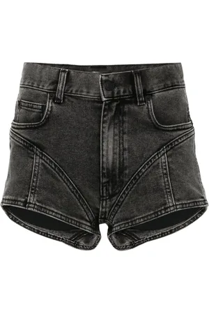 MUGLER Short en jean à design bi-matière