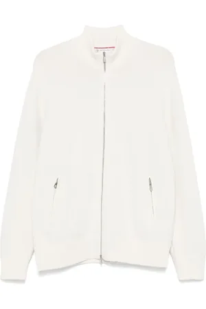 Brunello Cucinelli Cardigan en maille à design nervuré