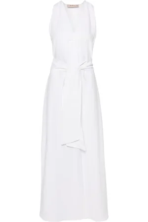 BLANCA Robe longue à taille ceinturée
