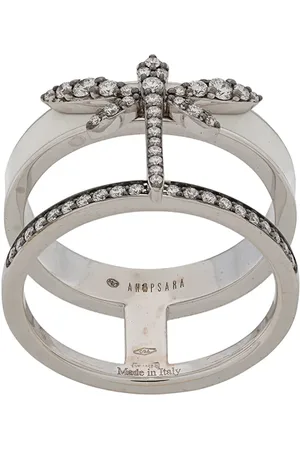 ANAPSARA Bague double à design pavé de diamants