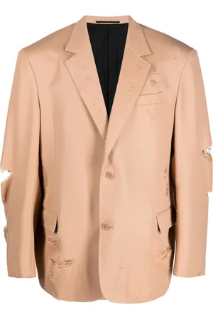 DOUBLET Blazer en laine à effet usé