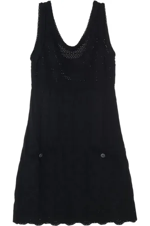 CHANEL Robe courte à boutons Cocomark (1986-1988)