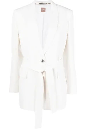 HUGO BOSS Blazer boutonné à taille ceinturée