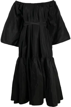 Patou Robe mi-longue froncée à épaules dénudées