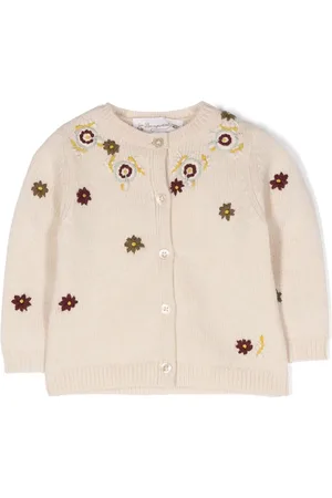BONPOINT Cardigan à fleurs brodées