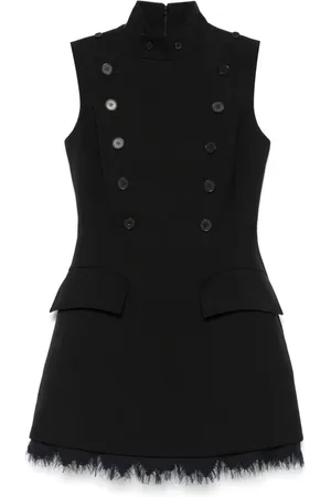 Alexander McQueen Robe courte à boutonnière croisée