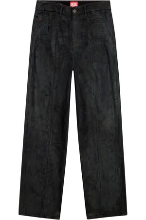 Diesel Jean droit D-Chino-Work à effet enduit