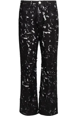 Uma Raquel Davidowicz Pantalon en lin Pergaminho à coupe droite