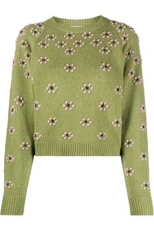 Kenzo Pull en laine à fleurs brodées